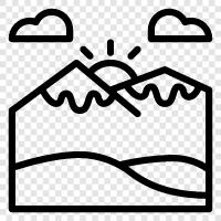 peak, range, wilderness, climbing icon svg