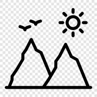 peak, summit, high, elevation icon svg