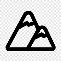 peak, summit, high, snow icon svg