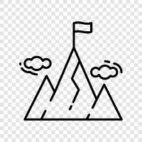 peak, ridge, summit, range icon svg