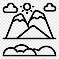 peak, summit, range, hill icon svg