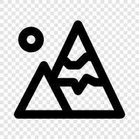 tepe, summit, range, wilderness ikon svg
