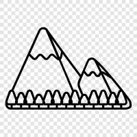 Gipfel, Lage, Wandern, Aussicht symbol