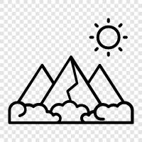 peaks, ranges, canyons, highlands icon svg