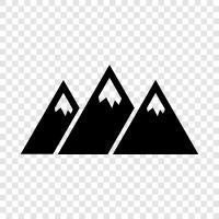 peaks, ranges, highlands, subalpine icon svg