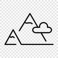 peaks, summit, highlands, snow icon svg