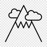 peaks, mountains, highlands, wilderness icon svg