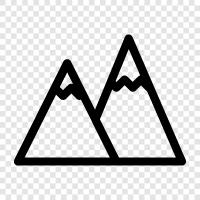 peaks, mountainside, tallest, highest icon svg