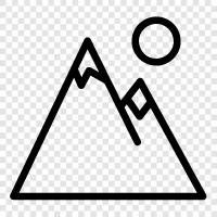 peaks, ranges, landscape, highlands icon svg