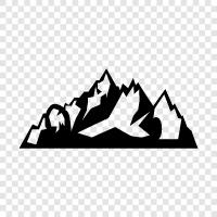 Peaks, Range, Summit, Hiking icon svg