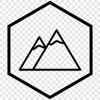 peaks, summits, ranges, highlands icon svg