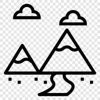 Peaks, Ranges, Snow, Glaciers icon svg