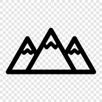 peaks, slopes, mountaintops, highlands icon svg