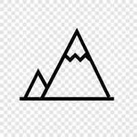 peaks, summits, highlands, range icon svg