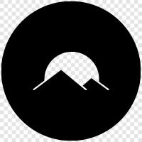 peaks, slopes, valleys, ridges icon svg