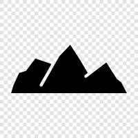 peaks, summits, glaciers, snow icon svg