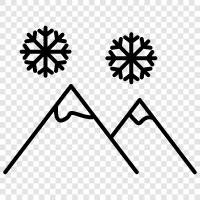 peaks, hills, range, Rocky Mountains icon svg