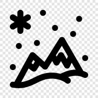 Peaks, Rocky, Hiking, Trails icon svg