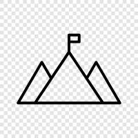 Peaks, Summit, Hiking, Backpacking icon svg