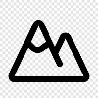 Peaks, Mountain Range, Hiking, Climbing icon svg