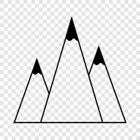 peaks, summits, ranges, heights icon svg