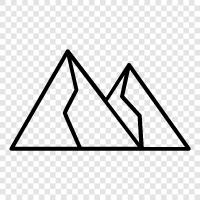 Peaks, Summit, Hiking, Trail icon svg