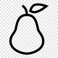 Pear tree, harvesting, fruit, tart icon svg