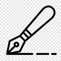 pen, writing instrument, writing, ink icon svg