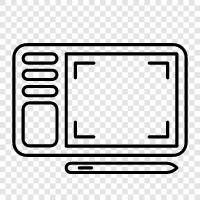 pen, tablet, writing, note taking icon svg