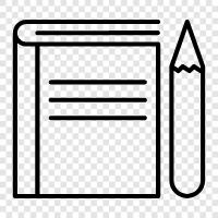 pencil, lead, writing, paper icon svg