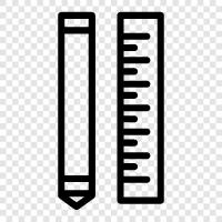 Bleistift, Lineal, Zoll, cm symbol