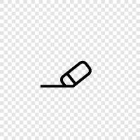 pencil, paper, scribble, erase icon svg