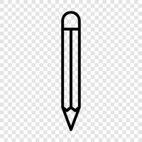 Pencil sharpener, Wood pencil, Lead pencil, Graphite pencil icon svg