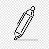 Pencil, Writing, Drawing, School icon svg