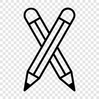 pencils, drawing, illustration, sketches icon svg