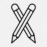 pencils, lead, graphite, school icon svg