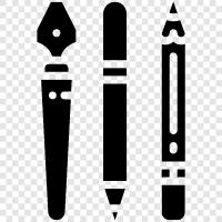 pencils, drawing, writing, sketching icon svg