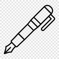 Penmanship, Writing, Ink, Desk icon svg