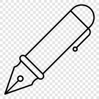 penmanship, writing, ink, paper icon svg