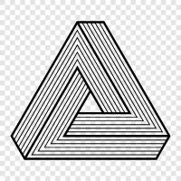 Penrose tessellation, Penrose tiling, Penrose pattern, Penrose Triangle icon svg