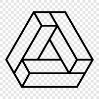 Penrose tiling, Penrose tiling pattern, Penrose Triangle icon svg