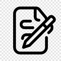 pens and paper, ink and paper, writing instruments, pen and sheet icon svg