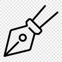 pens, paper, handwriting, calligraphy icon svg