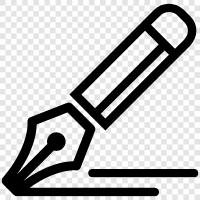 pens, writing instruments, writing, inks icon svg