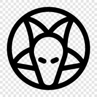 pentagramlar, demonoloji, büyü, şeytan ikon svg