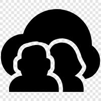 people, cloud, data, storage icon svg