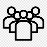 people, mob, masses, throng icon svg