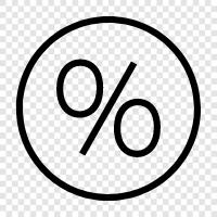 percent, percentage, percentage point, percent change icon svg