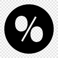 percentage of, percentage of increase, percentage of decrease, percentage of change icon svg