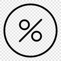 percentage, percentage point, percentage change, relative percentage icon svg